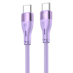 Tellur Silikon USB-C-kabel - 1m (USB-C/USB-C) Lilla