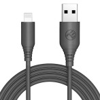 Tellur Silikon Lightning-kabel - 1m (USB-A/Lightning) Svart