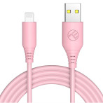 Tellur Silikon Lightning-kabel - 1m (USB-A/Lightning) Rosa