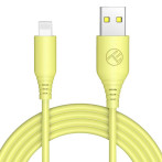 Tellur Silikon Lightning-kabel - 1m (USB-A/Lightning) Gul