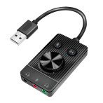 Logilink USB-A lydkort med volumkontroll (3x3,5 mm)