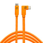 Tether Tools TetherPro USB-C-kabel m/rettvinkel - 4,6 m (USB-C/USB-C) oransje