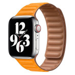 Lippa magnetisk lærreim for Apple Watch (38/40/41) Gulbrun
