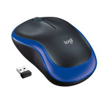 Logitech M185 trådløs mus (USB) Svart/blå
