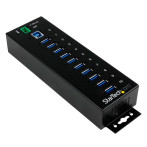 StarTech Industrial USB 3.0 Hub - 10 porter (10xUSB-A)