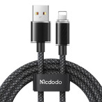 Mcdodo CA-3640 Lightning-kabel 3A - 1,2 m (USB-A/Lightning) Svart