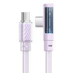 Mcdodo CA-3454 USB-C LED-spillekabel m/vinkel - 1,8 m (USB-C/USB-C) Lilla