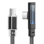 Mcdodo CA-3453 USB-C LED-spillekabel m/vinkel - 1,8 m (USB-C/USB-C) Svart