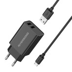 Riversong SafeKub D2 USB-lader 12W + Micro USB-kabel (USB-A/Micro USB)