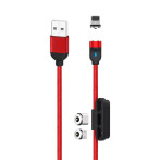 XO NB128 3-i-1 2.4A USB Multi-kabel - 1m (USB-C/Lightning/MicroUSB)