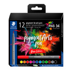 Staedtler Pigment Arts Brush Pen (12 farger) Basic Colors