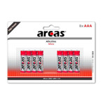 Arcas Alkaline AAA-batterier (1,5V) 4+4pk