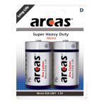 Arcas Super Heavy Duty D-batterier (LR20) 2pk