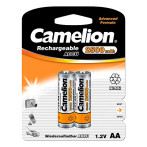 Camelion R06 oppladbare AA-batterier 2500mAh (NiMH) 2pk + etui