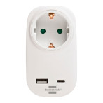 Brennenstuhl-kontaktadapter (USB-A/USB-C/Schuko)