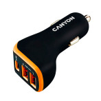 Canyon 18W PD USB-A billader (2xUSB-A/1xUSB-C) Svart/oransje
