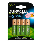 Duracell Ultra Mignon oppladbare batterier AA (2500mAh) 4pk