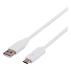 USB-C Kabel 0,25m 2A (USB-C/USB-A) Hvit - Deltaco