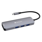 Verbatim 8-i-1 USB-C Pro Multiport Hub (USB-A/USB-C/HDMI/kortleser)