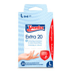 Spontex Extra 20 engangshansker (størrelse L)