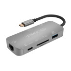 Terratec C8 USB-C-adapter (USB-A/USB-C/HDMI/RJ45/kortleser)