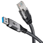 Goobay USB-nettverkskabel - 1m (USB-A 3.0 til RJ45)