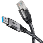 Goobay USB-nettverkskabel - 2 m (USB-A 3.0 til RJ45)
