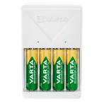 Varta batterilader + 4x AA-batterier (2100mAh)