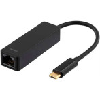 USB-C nettverkskort for Mac/PC (1000 Mbit) - Svart