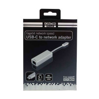 USB-C nettverkskort for Mac/PC - Deltaco Prime