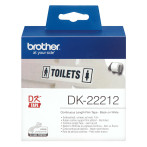 Brother DK22212 Plasttape for QL-etikettskrivere (62mmx15,24m)