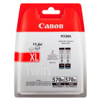 Canon PGI-570BKXL blekkpatron (500 sider) svart - 2pk