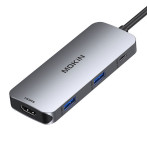 MOKiN MOUC0421-B 7-i-1 USB-C-dokkingstasjon (2xUSB-A/2xUSB-C/kortleser/HDMI)