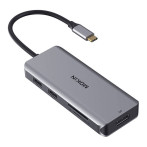 MOKiN MOUC0304 9-i-1 USB-C-dokkingstasjon (3xUSB-A/2xHDMI/DP/PD/kortleser)