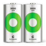 GP-batterier ReCyko NiMH oppladbare C-batterier 1,2V (3000mAh) 2pk