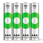 GP-batterier ReCyko NiMH oppladbare AAA-batterier 1,2V (950mAh) 4pk