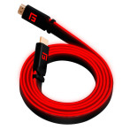 Flytende grep høyhastighets HDMI 2.1-kabel m/LED (1,5 m) rød