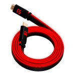 Floating Grip High-Speed HDMI 2.1-kabel m/LED (3m) Rød