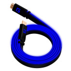 Flytende grep høyhastighets HDMI 2.1-kabel m/LED (3m) blå