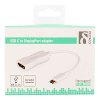USB-C til DisplayPort Adapter (4K) - Hvit