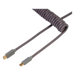 Keychron Coiled Aviator Cable (m/Custom Keyboards) Grå