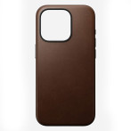 Nomad Modern deksel til iPhone 15 Pro (MagSafe) Brunt skinn