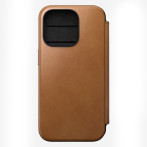 Nomad Modern Folio Flipcover for iPhone 15 Pro (3 rom) English Tan Leather