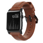 Nomad Tradisjonell stropp for Apple Watch (42-49 mm) Svart maskinvare/rustikk brun