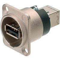 Neutrik USB Stikk for Innfelt (Sølv)