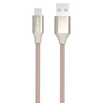 GreyLime MicroUSB-kabel - 1m (USB-A/MicroUSB) flettet beige