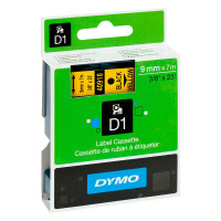 Dymo D1 tape 9mm - Svart på Gul tape - 7m (Original)