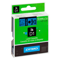 Dymo D1 tape 12mm - Svart på Blå tape - 7m (Original)