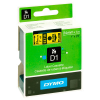 Dymo D1 tape 24mm - Svart på Gul tape - 7m (Original)