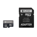 Micro SDHC kort 32GB V10 m/adapter (UHS-I) Platinet